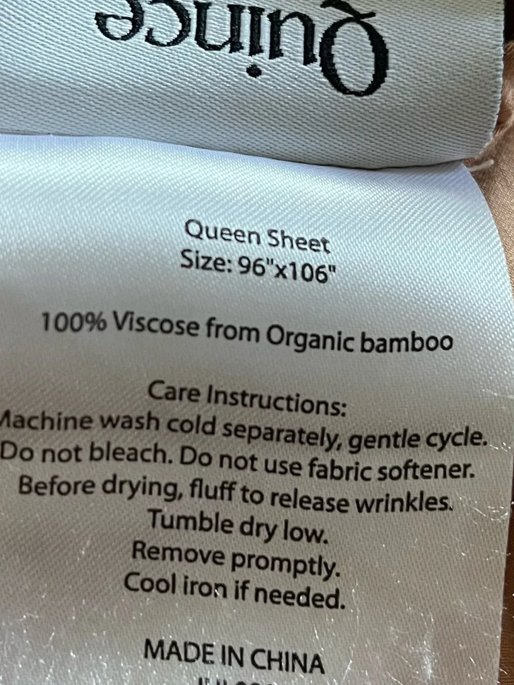 Quince Bamboo Flat Sheet, Queen (Sedona)